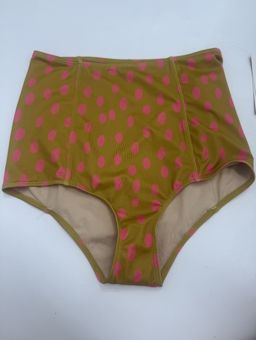 Kortni jeane rustic clay pink dots  high rise bikini bottoms size Xsmall